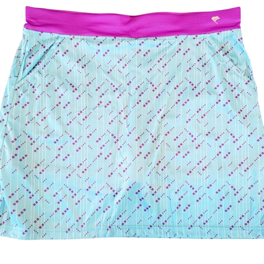 Golf America XL Women's Golf Skort Skirt Size‎ X-Large Teal Purple NWT